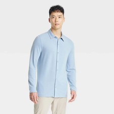 Men's Long Sleeve Commuter Shirt - All In Motion - Blue Size XL