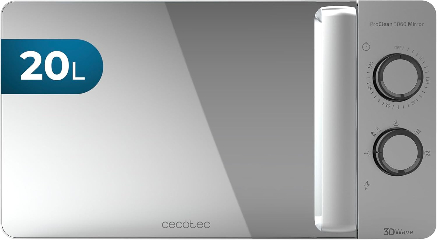 Cecotec ProClean 3060 Mirror 20L | Microonde 700W Ready2Clean