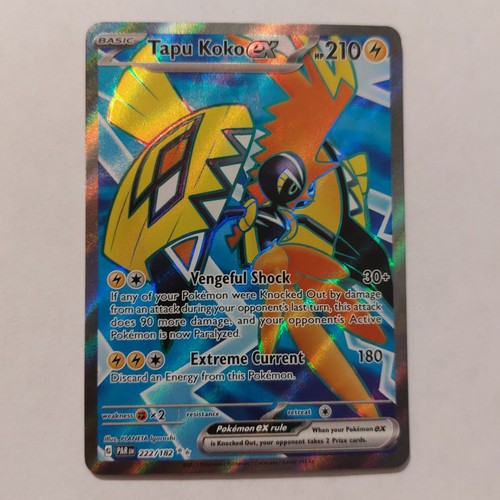 Pokemon Tapu Koko ex 222/182 SV04: Paradox Rift Holo NM