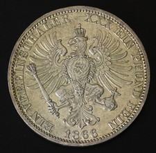 PRUSSIA (German State) 1 Thaler 1866 A - Silver 0.900 - Victory of Austria - 849