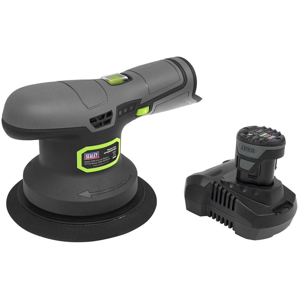 Sealey SV10.8 150mm Cordless Dual Action Sander/Polisher Kit 10.8V 2Ah