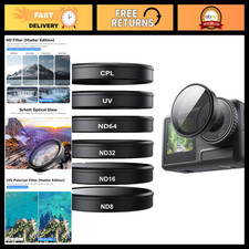 6-Pack Lens Filter Kit for DJI Osmo Action 3 4 5 - CPL, UV, ND8-64, Ultra Thin P