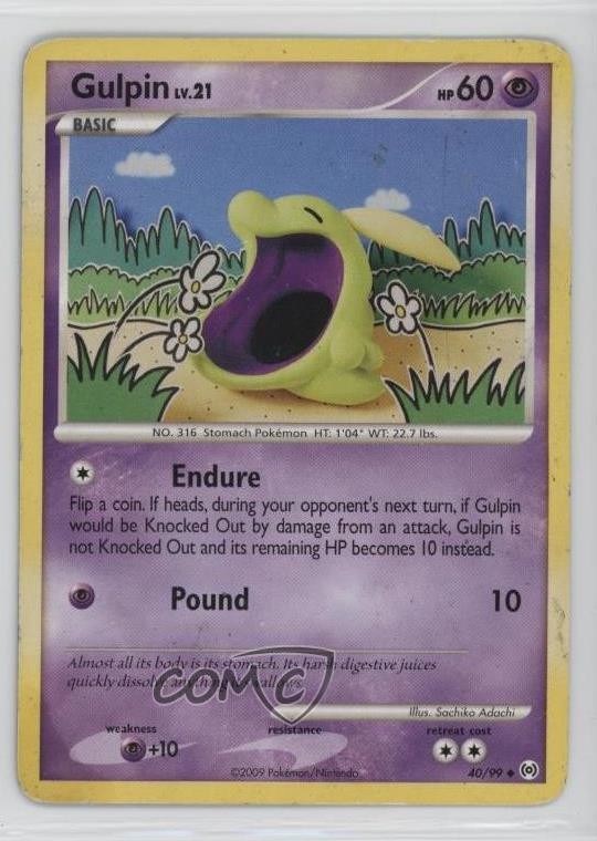 Gulpin Pokémon Platinum Arceus #40 2009
