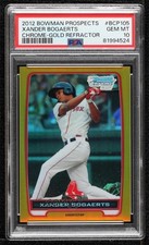 2012 Bowman Chrome Prospects Gold Refractor 49/50 Xander Bogaerts PSA 10 00lh
