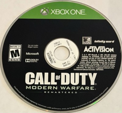 Call of Duty: Modern Warfare Remastered (Xbox One) DISC ONLY | NO TRACKING M2958