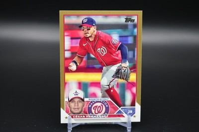 2023 Topps Baseball Cesar Hernandez #244 Gold Parallel Nationals /2023