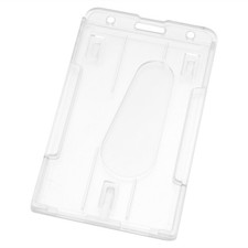 Hard Plastic ID Access Card Cover for Case Badge Holder Double Side