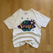 Vintage Hanes Los Angeles Sparks WNBA Basketball T-Shirt Size M Retro 00s Y2K