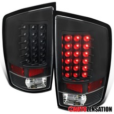 Fit 2007-2008 Dodge Ram 1500 2500 3500 Black Led Tail Lights Lamps Leftright