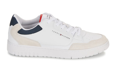 Tommy Hilfiger Herren Men Leather Sneaker Halbschuhe Weiß White Premium EU 44