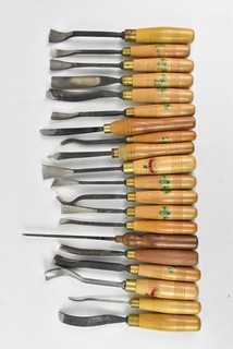 Henry Taylor Tiranti Chisels & Gouges Woodwork Carving Tools Set Mixed Lot