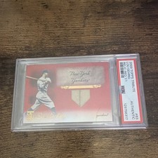 Topps 2009 Tribute Lou Gehrig #83 Yankees Relic 1/1 PSA Authentic Baseball Card