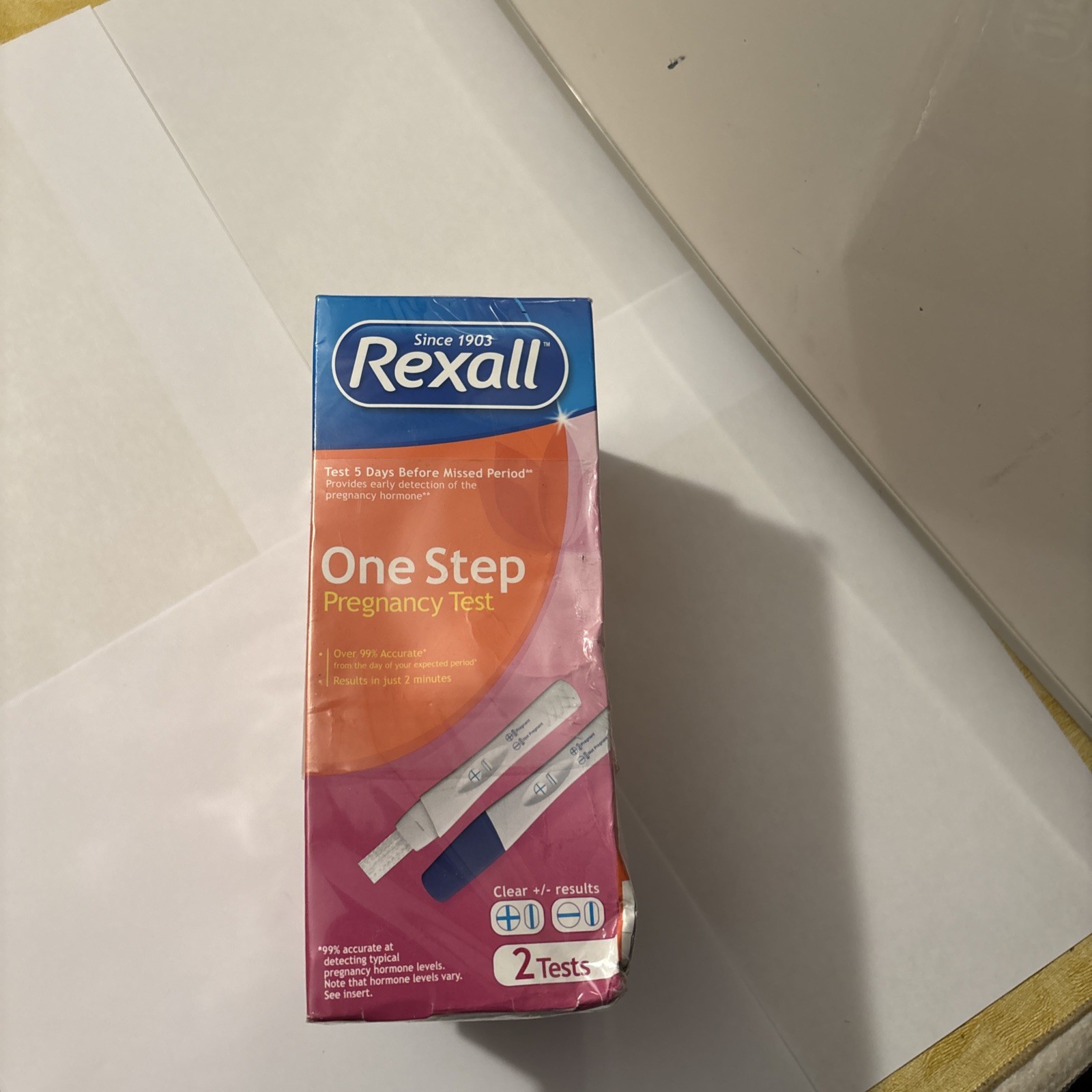 Lot Of 6-Rexall One Step Pregnancy Tests 6 Tests Total-EXP 11/30/2027
