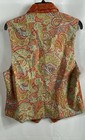 Robert Graham Men's Orange Textured Embroidered Paisley Back Dress Vest Sz S — photo 2
