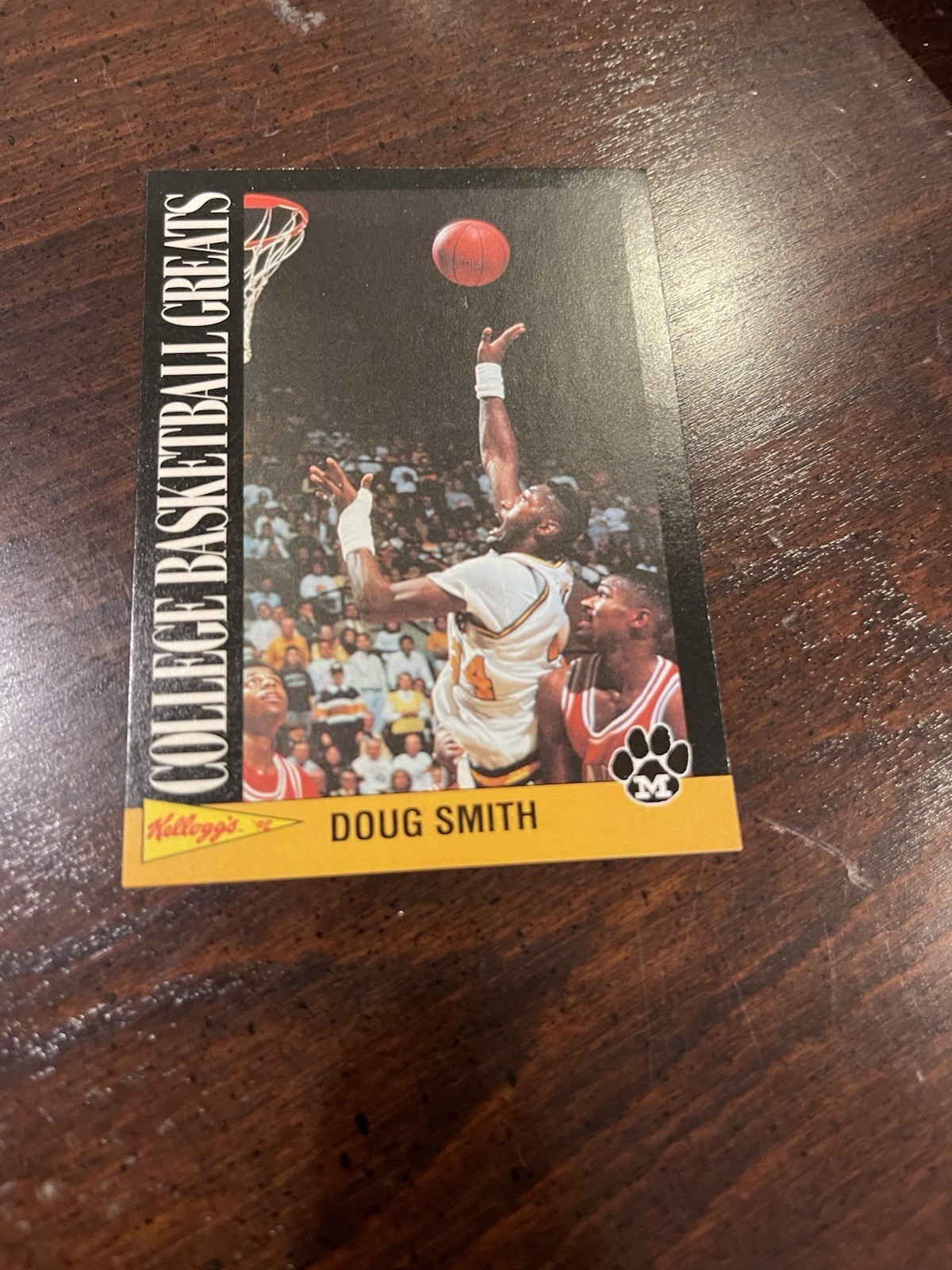 1991-92 Kellogg's College Basketball Greats - Doug Smith #9 (RC)