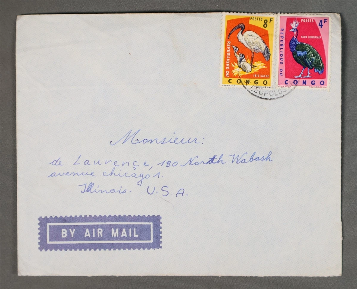 Cubierta Mayfairstamps Congo Bird doble a Chicago IL ccb_48299