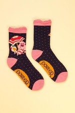 Powder Ladies Ankle Socks Poolside Poodle, SOC492