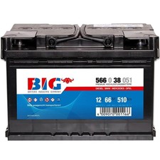 Autobatterie 12V 66Ah BIG Starterbatterie ersetzt 55Ah 60Ah 62Ah 63Ah 70Ah 72Ah