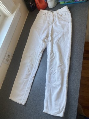 Stradivarius Corduroy Mom Jeans White USA 02