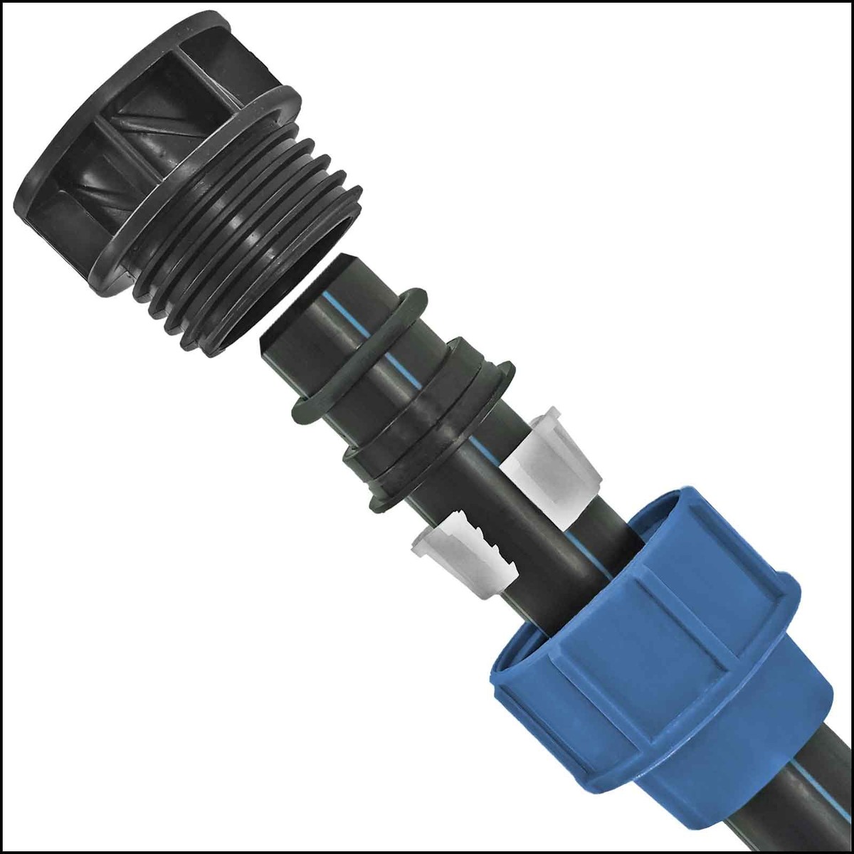 PP Fitting Kupplung Mit Innengewinde – Für PE-Rohr 25 Mm Auf 3/4 Zoll IG | Klemmverbinder Aus Polypropylen