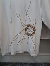 Sarah Dunnway Long Sleeved Top. M/L Lovely Material Good Condition