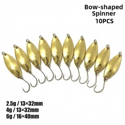 Spinner Spoon Angelköder 10 Stück 32mm 40mm 3cm 4cm 2,5G 6G für Süßwasser