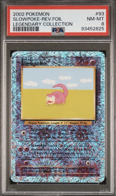 2002 Pokemon Legendary Collection #93 Slowpoke Reverse Holo Foil PSA 8
