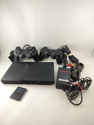 Sony PS2 Slim SCPH-79001 Console Bundle W/2 Controllers & Memory Card - Tested 