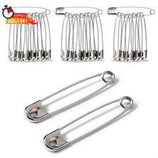 30 Pack Extra Large Safety Pins 3 Inch - Safety Pins for Sewing, Durable Stainle
