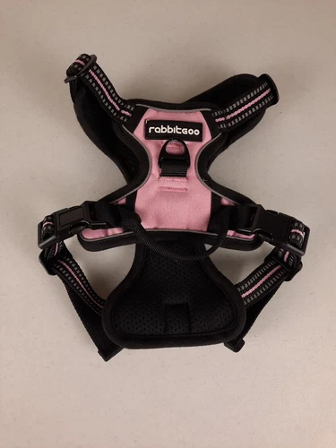 RabbitGoo verstellbares Hundegeschirr ohne Ziehen, groß, rosa