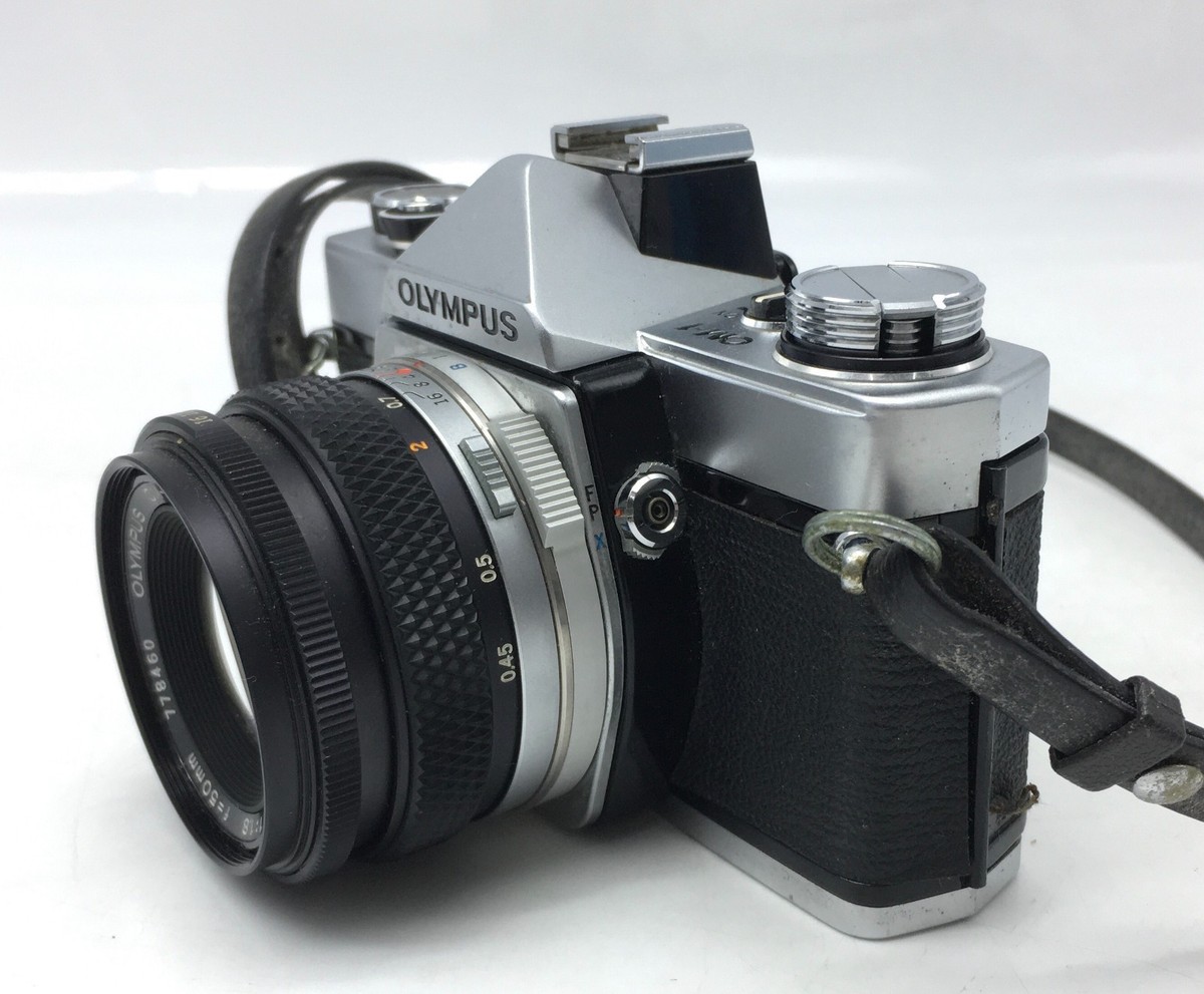 Olympus OM-1 35mm Film Camera Zuiko Auto-S 50mm F1.8 Lens Made in