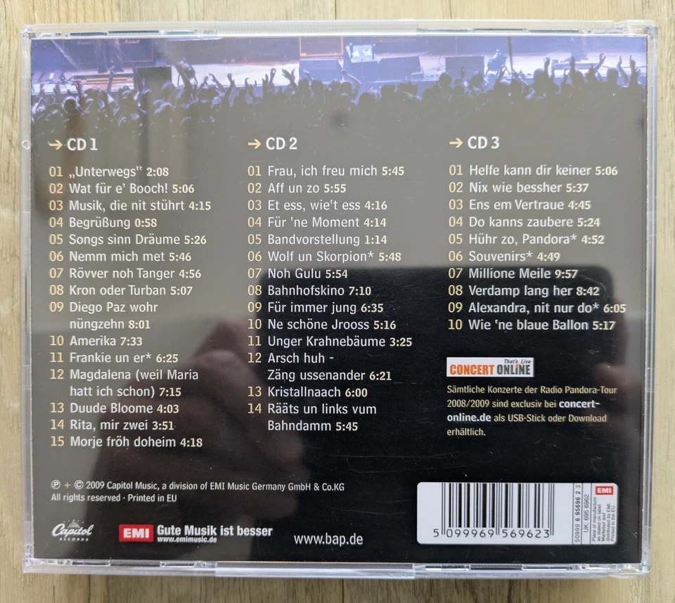 3 CD Box - BAP - Live Und In Farbe - Radio Pandora-Tour 2008/2009 - Bild 4 von 4