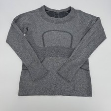 Lululemon Swiftly Tech Heathered Gray Long Sleeve Crew Neck Top Size 4/6