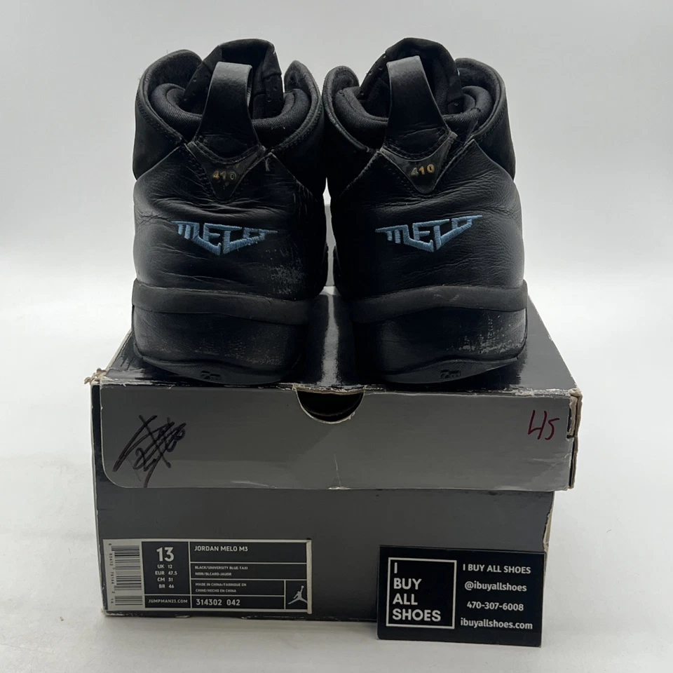 Talla 13 - Air Jordan Melo M3 Negro Azul Universitario (314302-042) Foto 3 de 4