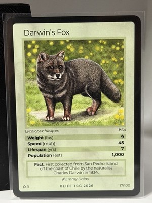 Darwin s Fox Life TCG Mammal Special Edition 2026 Rare 19/100 276