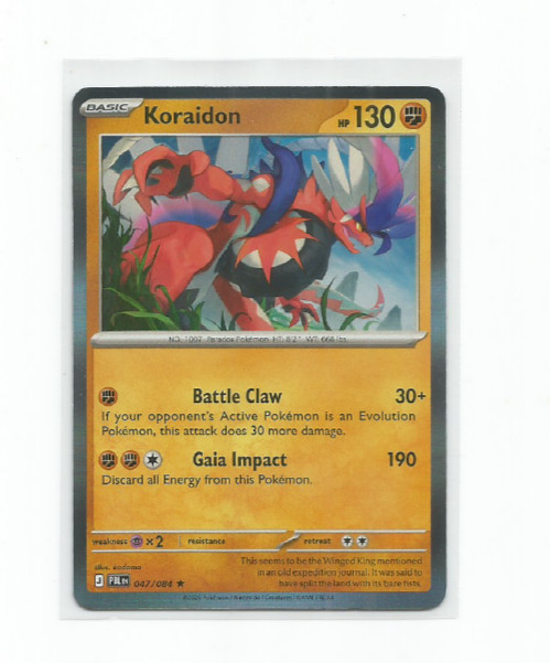 KORAIDON 2026 POKEMON PITCH BLACK HOLO CARD #47/84