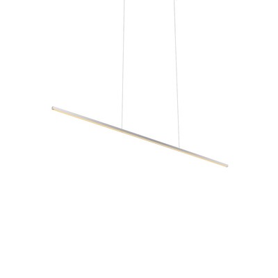 Kuzco Vega Minor 48'' LED Linear Pendant, Nickel/White Acrylic - LP18248-BN
