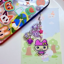 Tamagotchi/Chamametchi double sided tassel acrylic phonecharm phonestrap