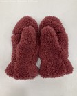 Apparis Dark Pink Faux Fur Fuzzy Mittens Winter Wear — photo 1
