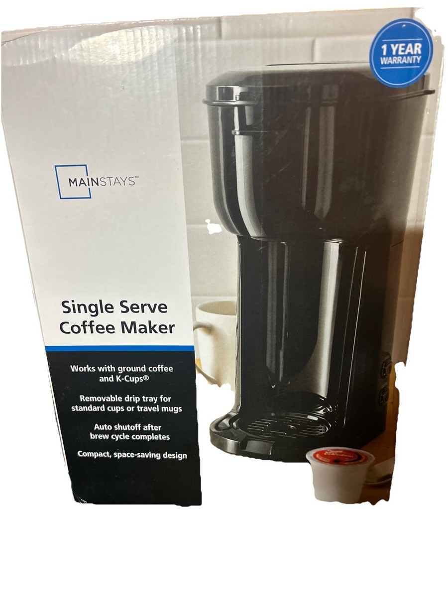 Mainstays Single Serve Coffee Maker cup Capsule or Ground Coffee