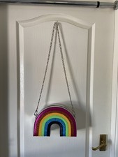 SKINNYDIP Novelty Handbag GLITTER RAINBOW Crossbody or Shoulder Bag - Long Chain
