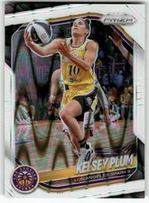 2025 Panini Prizm WNBA #59 Kelsey Plum White Seismic Prizms