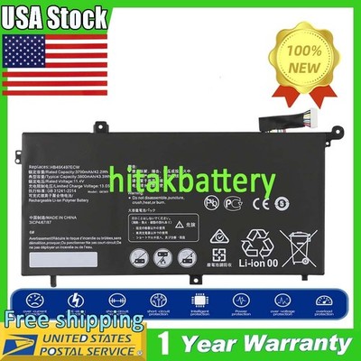 HB46K497ECW Replacement Battery for Huawei Matebook D PL-W19 mrc-w50 W60 W70 USA