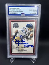 Charlie Joiner Signed 2000 Fleer Greats Of The Game IP Auto PSA/DNA Chargers