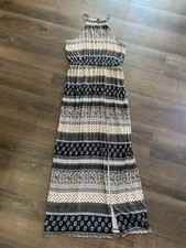 American Eagle Soft & Sexy Halter Maxi Dress Paisley Medallion Print Large