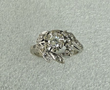 Vintage Art Deco-style 0.40 ct Round Diamond 14K White Gold Ring