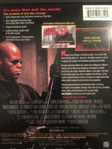 Most Wanted (DVD, 1998) Film Movie - 第 2/2 張圖片