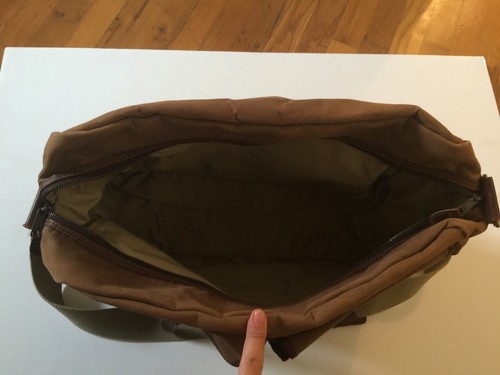 Eddie Bauer Vintage Canvas Leather Fashion Bag (17 x 12 x 6 Inch) - Picture 3 of 4