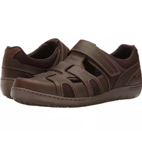 DUNHAM MENS FITSMART FISHERMAN SANDAL US 8 D BROWN LEATHER | eBay