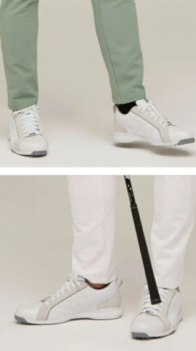 Mizuno MZU LE Men's Spikeless Golf Shoes EEE WIDE Leather Rubber White US11 28cm - Picture 8 of 8